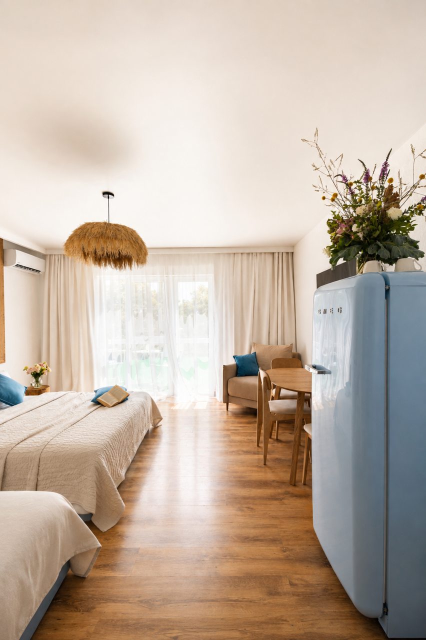 Студио (Панорамный люкс с лаундж-зоной и видом на море), Petra Garden Beach Hotel