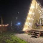 Дом (Уютный в стиле A-frame  с  чаном на берегу реки(коричневый)), Загородный клуб По щучьему Велению