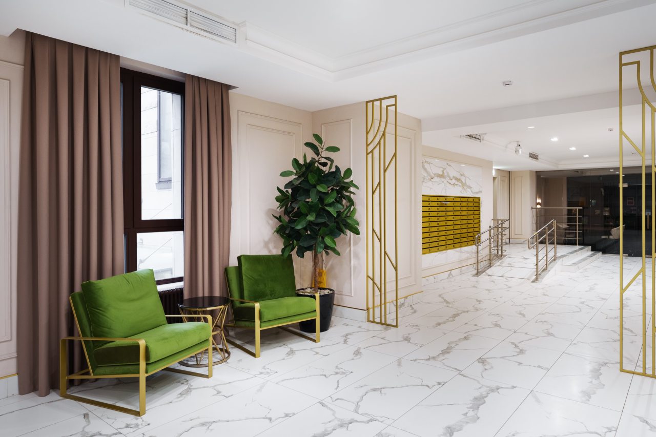 Лобби, Апартаменты Lux с террасой в центре Москвы