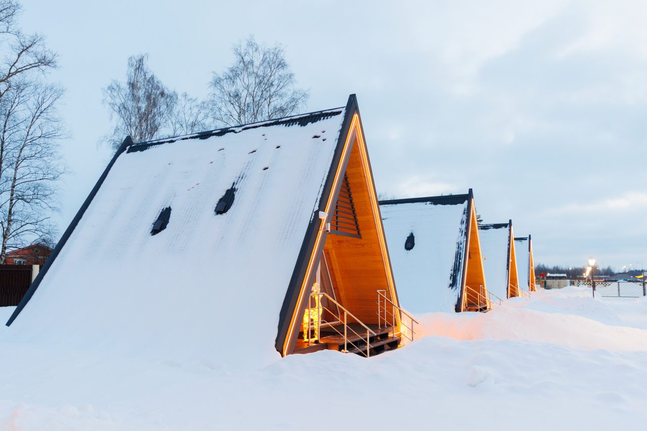 Мини-дом (А-фрейм), Отель Атлант Вилладж