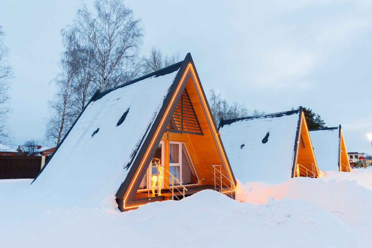 Мини-дом (А-фрейм), Отель Атлант Вилладж