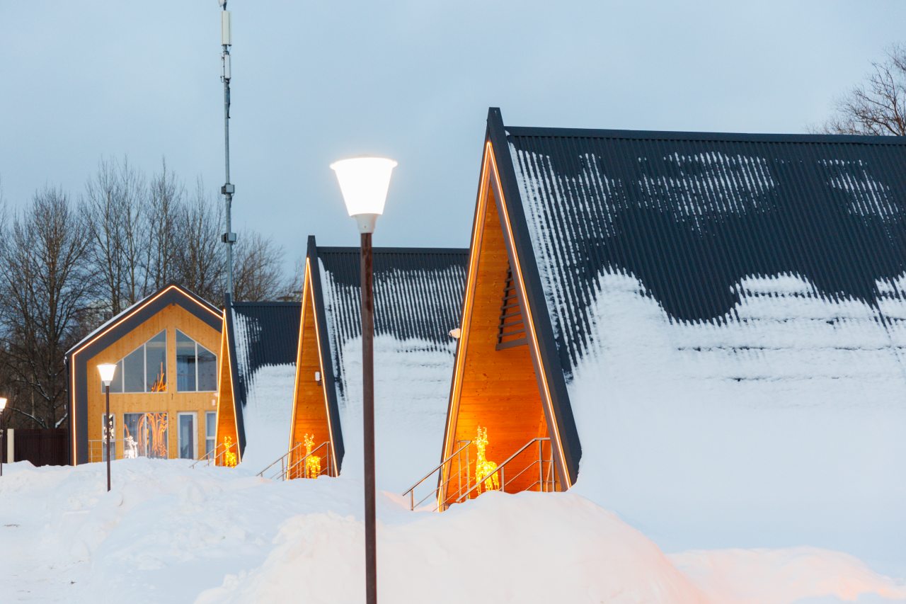 Мини-дом (А-фрейм), Отель Атлант Вилладж