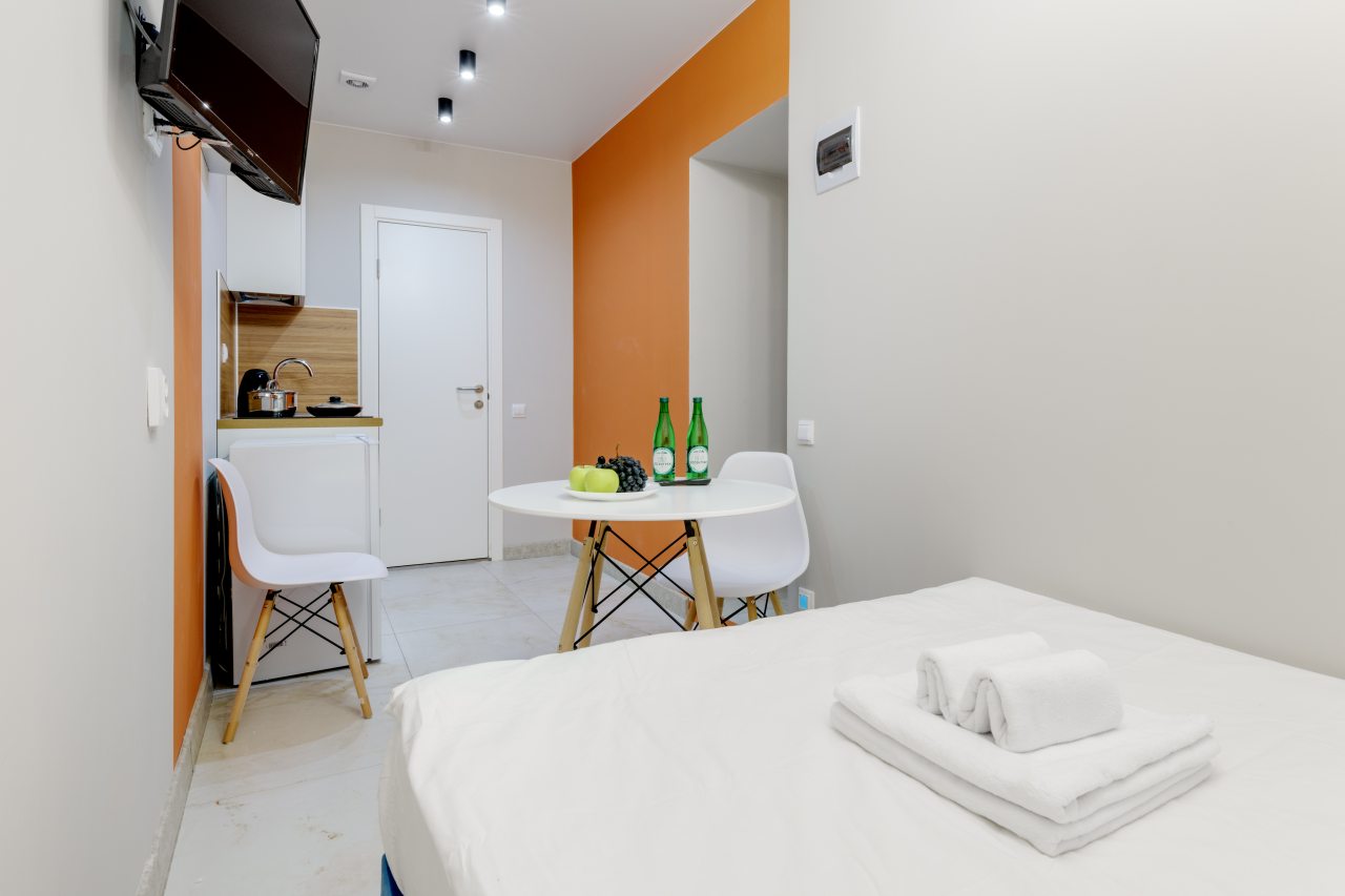 Апартаменты (С двухспальной кроватью (1)), Апартаменты VEDA Aparts Обводный 132