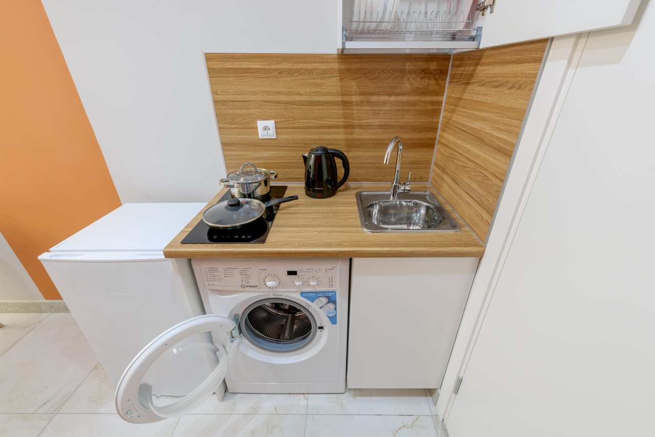 Апартаменты (С двухспальной кроватью (1)), Апартаменты VEDA Aparts Обводный 132