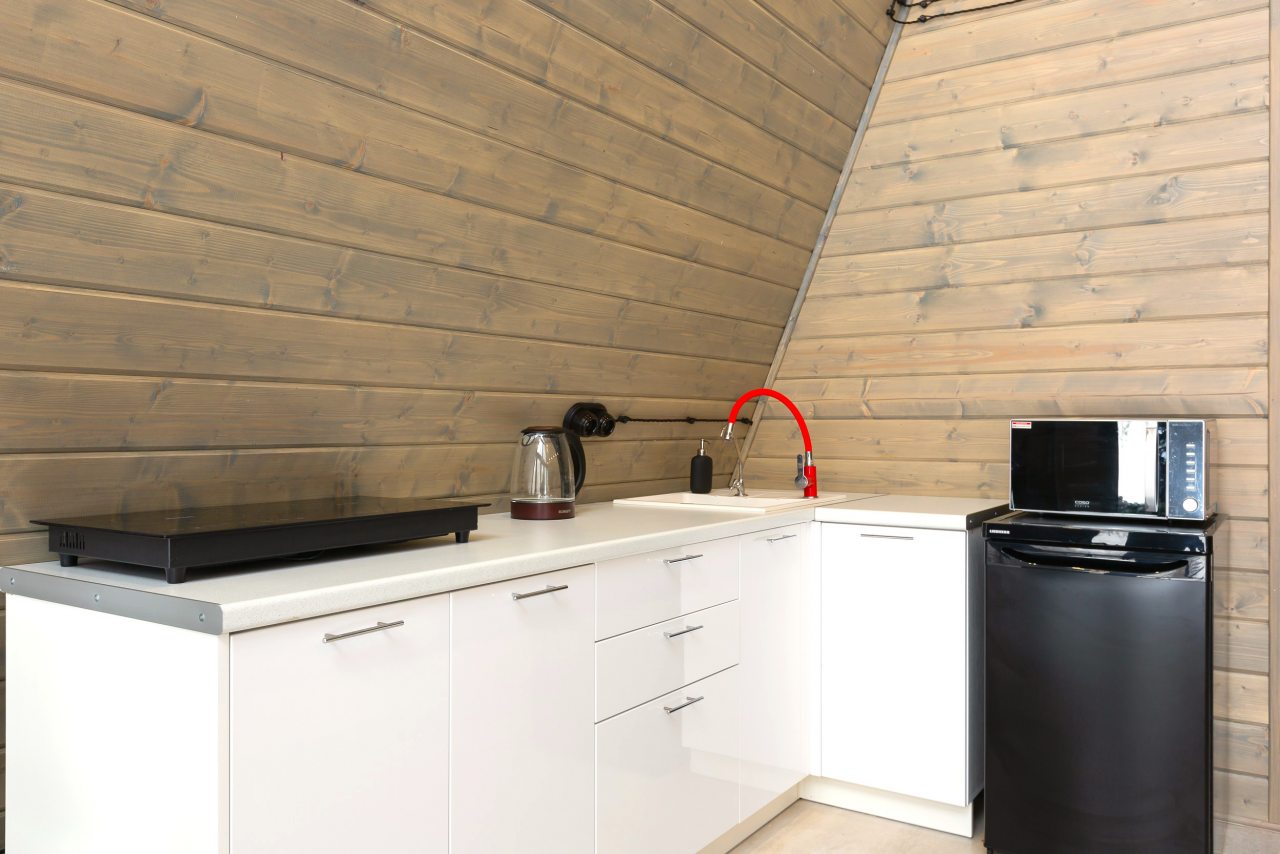 Коттедж (A-Frame №7 (с купелью и баней)), База отдыха Les Holidays