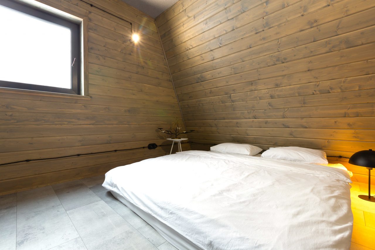 Коттедж (A-Frame №7 (с купелью и баней)), База отдыха Les Holidays