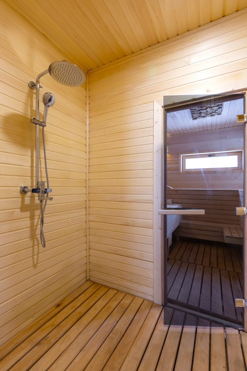 Коттедж (A-Frame №7 (с купелью и баней)), База отдыха Les Holidays