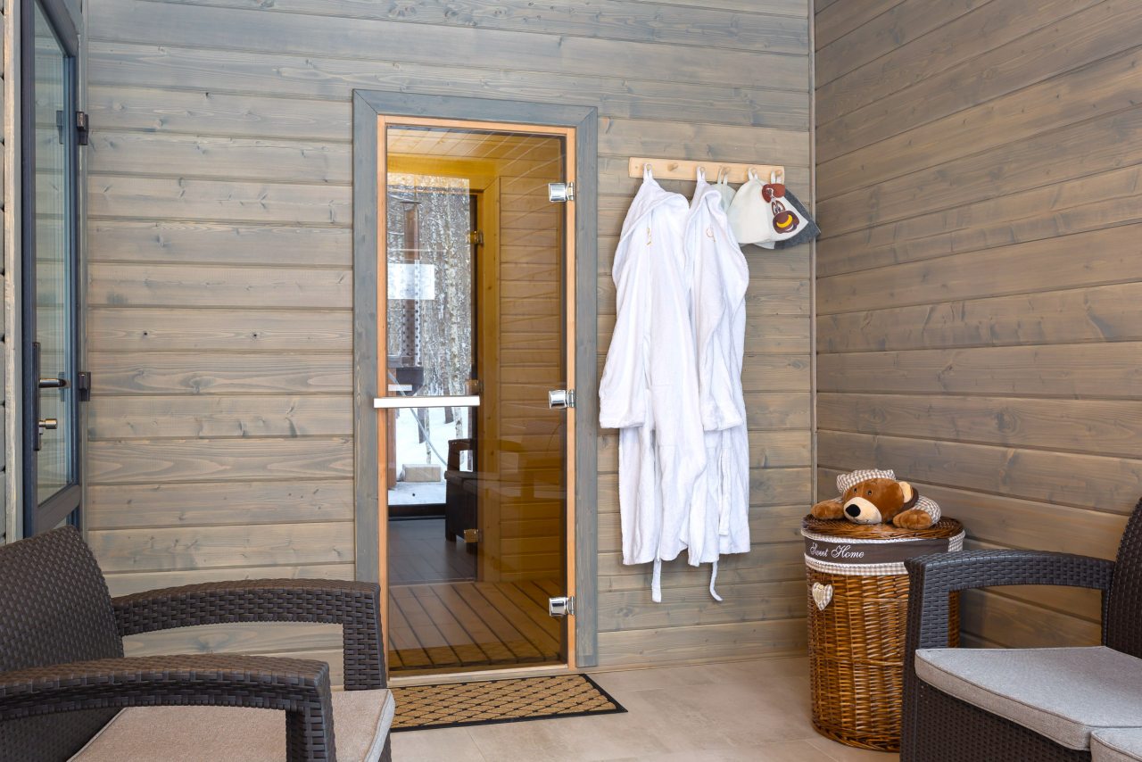 Коттедж (A-Frame №7 (с купелью и баней)), База отдыха Les Holidays