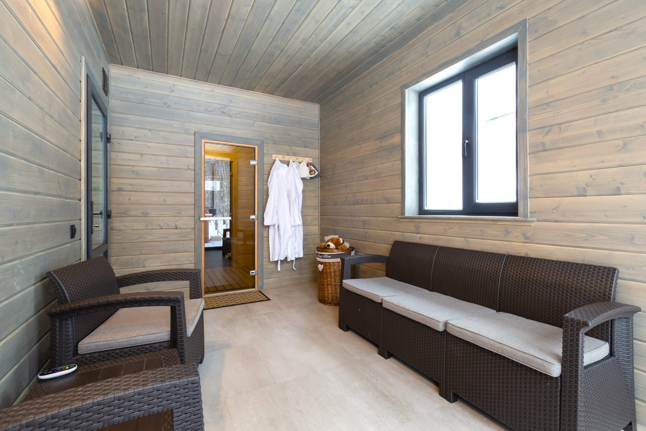 Коттедж (A-Frame №7 (с купелью и баней)), База отдыха Les Holidays