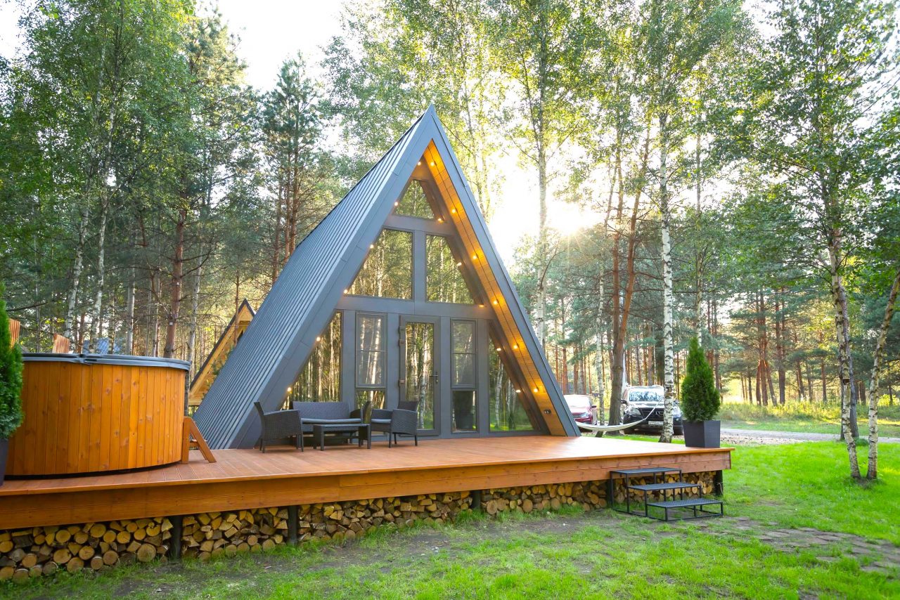 Дом (A-Frame №1 (с купелью)), База отдыха Les Holidays