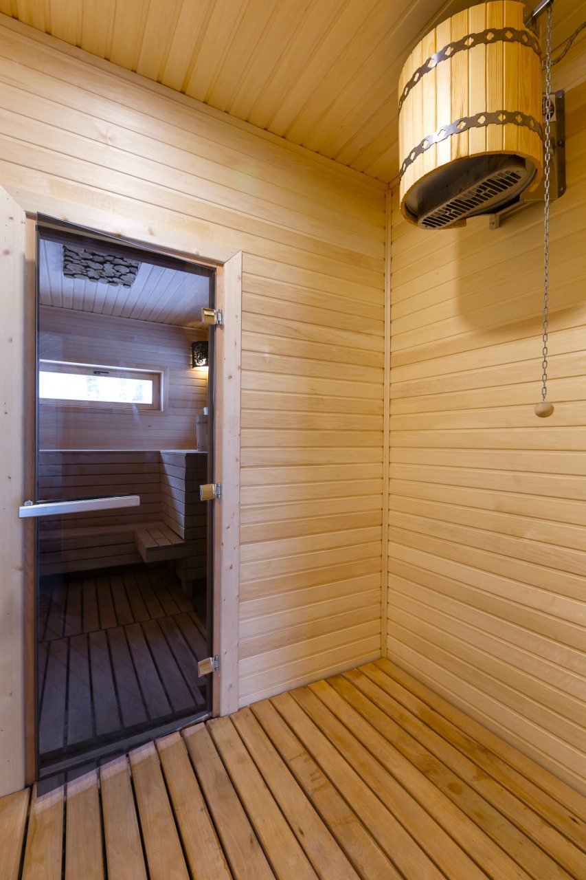 Коттедж (A-Frame №7 (с купелью и баней)), База отдыха Les Holidays