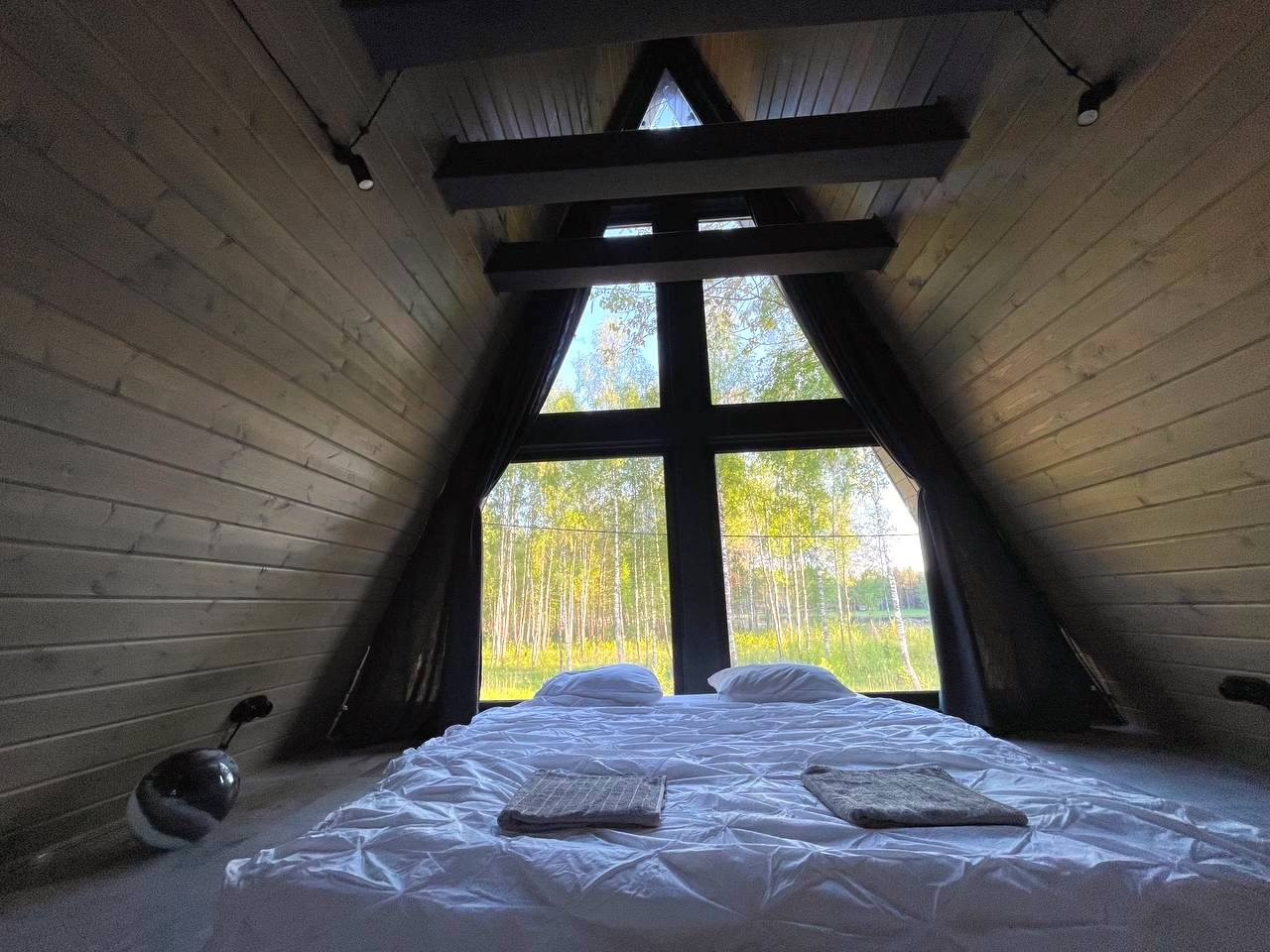 Коттедж (A-Frame №7 (с купелью и баней)), База отдыха Les Holidays