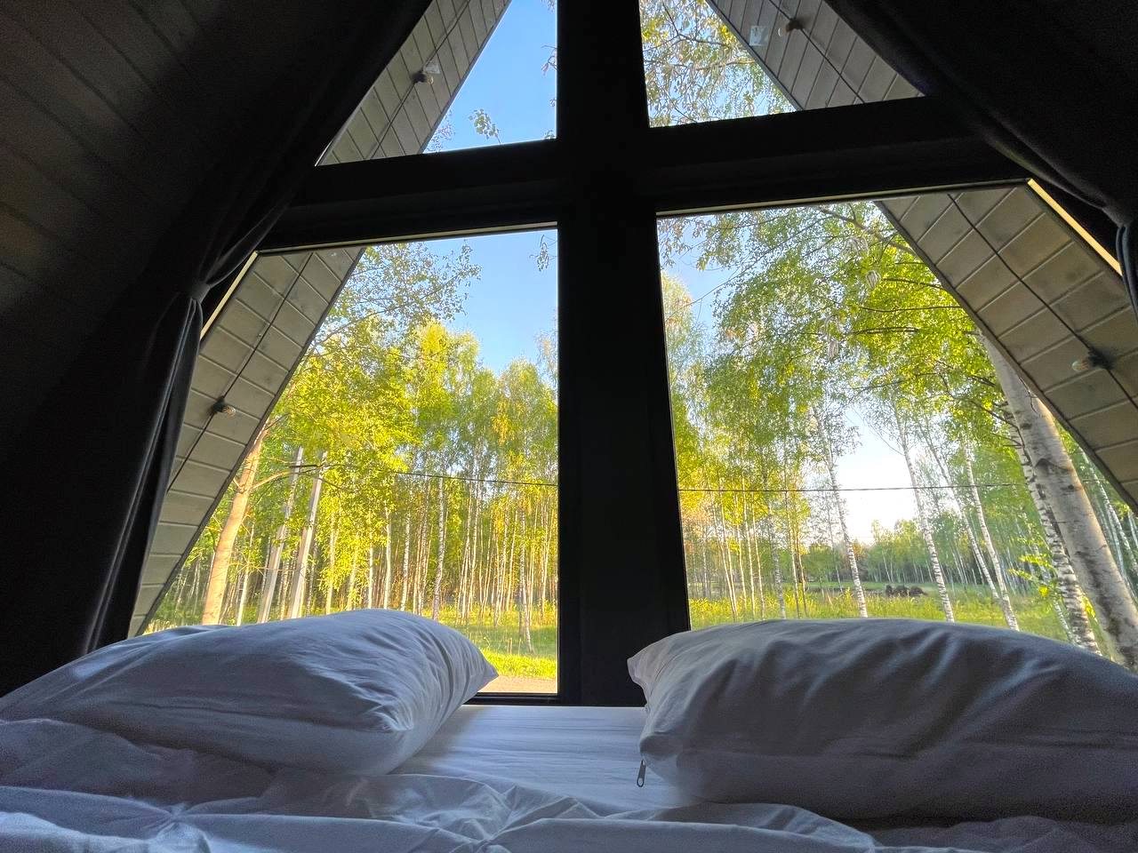 Коттедж (A-Frame №7 (с купелью и баней)), База отдыха Les Holidays