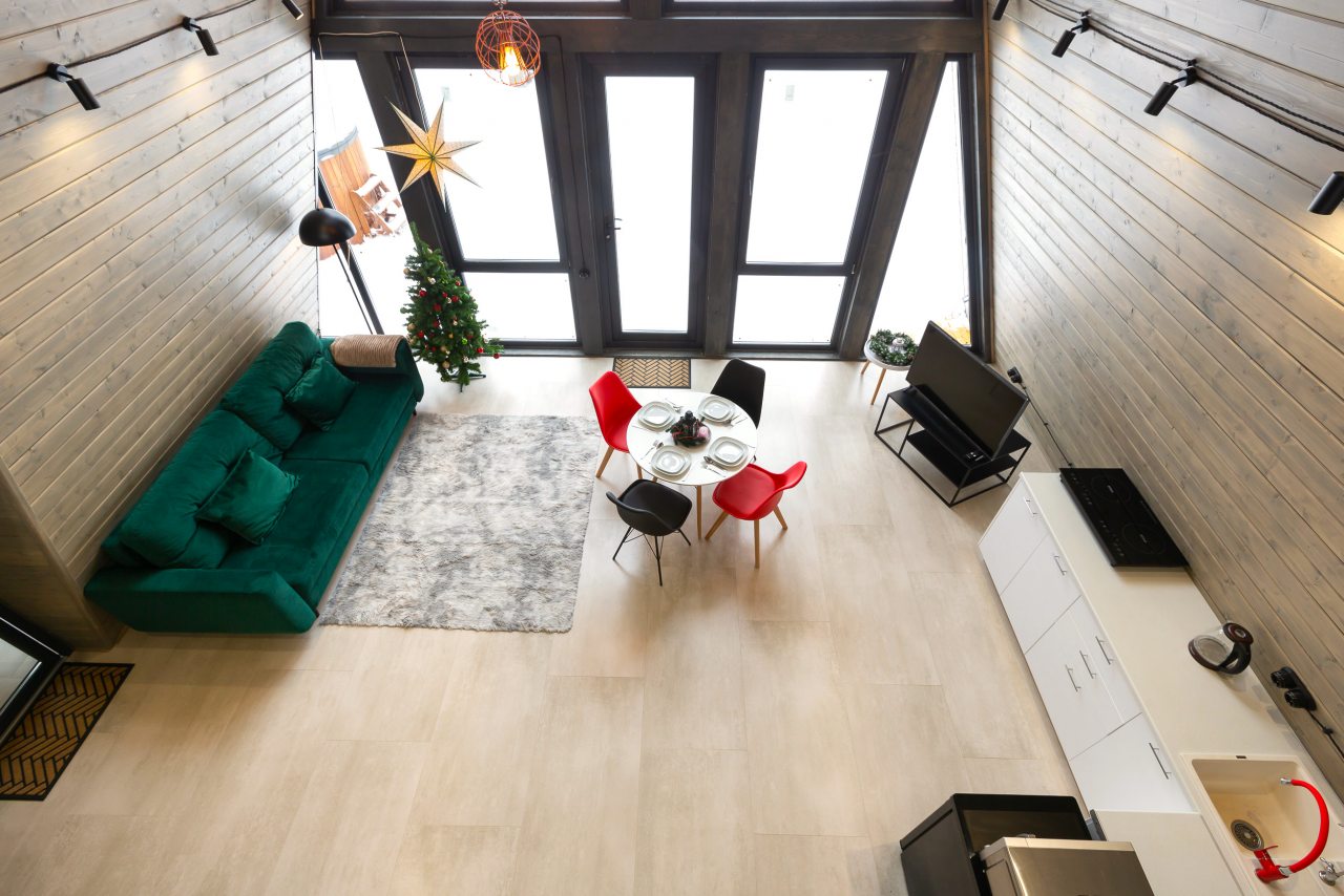 Коттедж (A-Frame №7 (с купелью и баней)), База отдыха Les Holidays