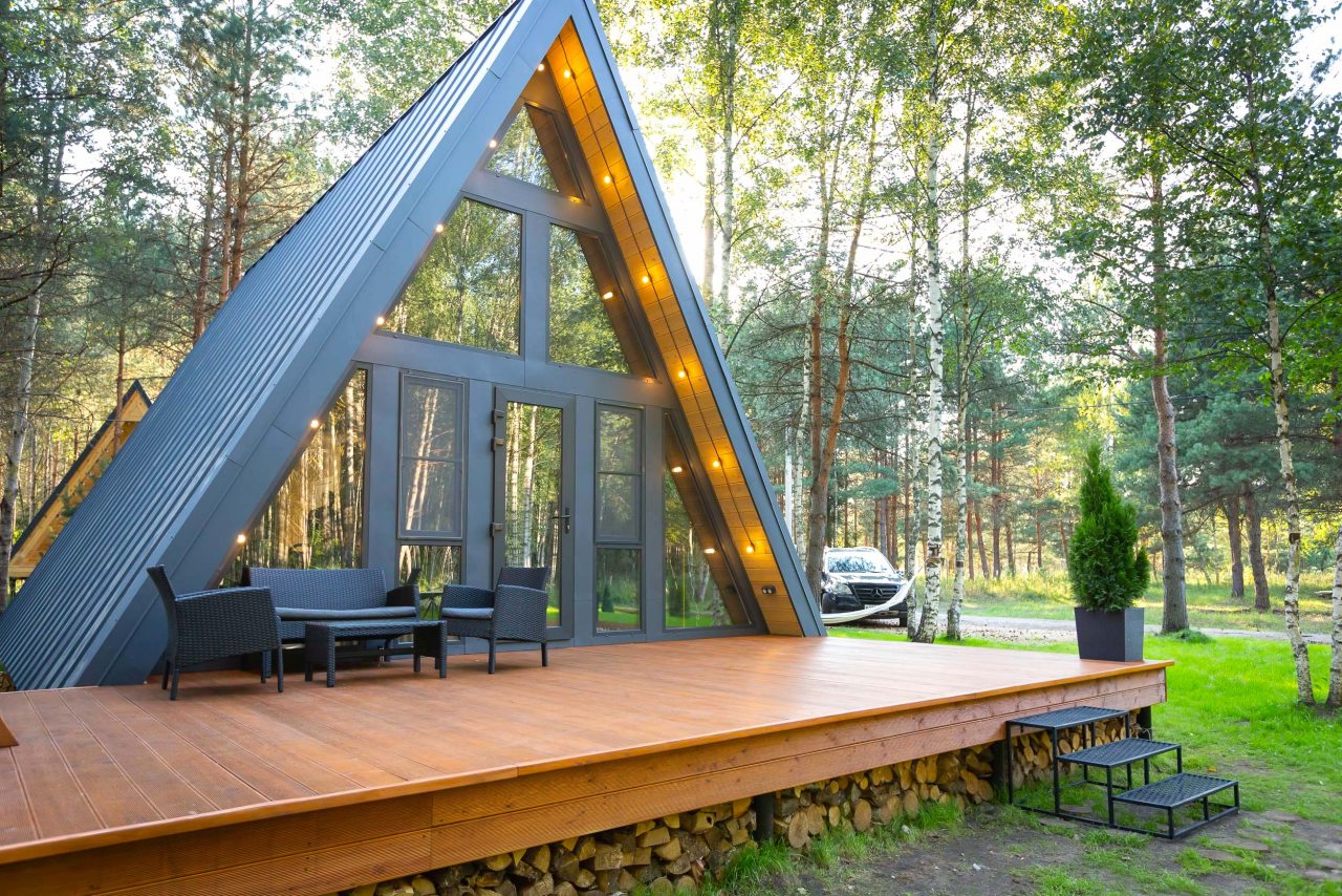 Дом (A-Frame №1 (с купелью)), База отдыха Les Holidays