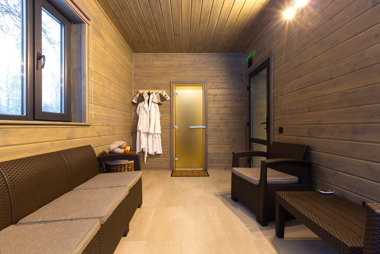 Коттедж (A-Frame №8 (с купелью и баней)), База отдыха Les Holidays