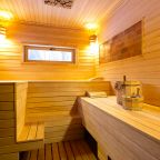 Коттедж (A-Frame №8 (с купелью и баней)), База отдыха Les Holidays