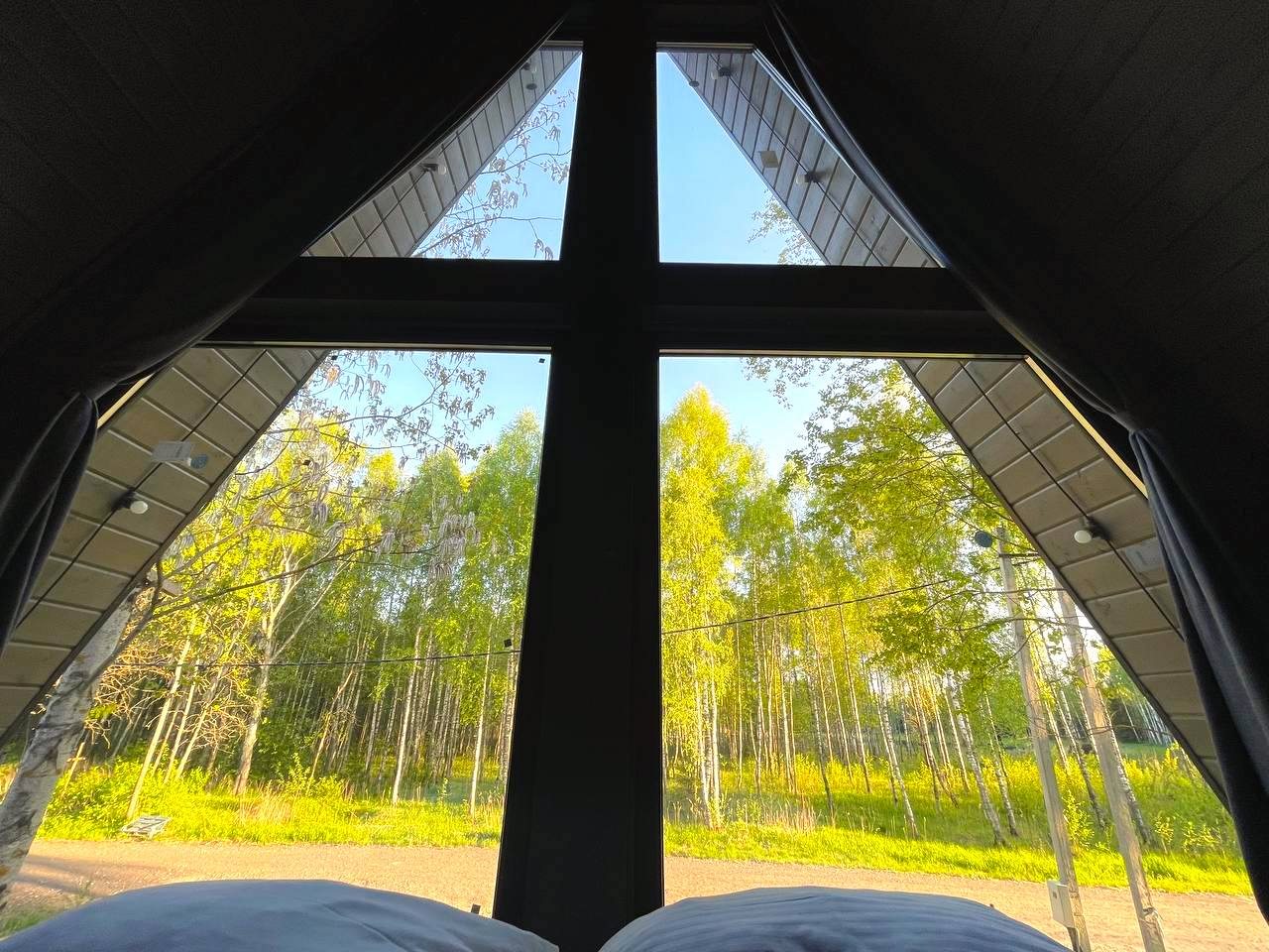 Коттедж (A-Frame №8 (с купелью и баней)), База отдыха Les Holidays