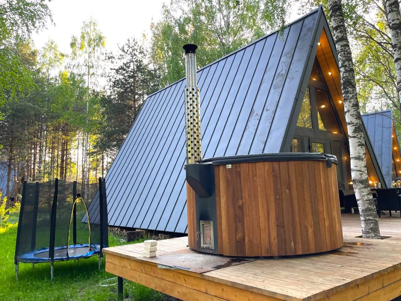 Дом (A-Frame №2 (с купелью)), База отдыха Les Holidays