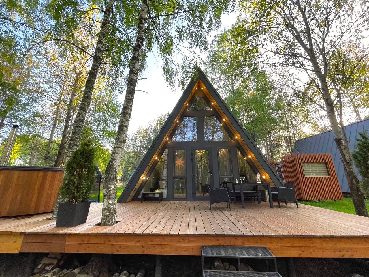 Дом (A-Frame №2 (с купелью)), База отдыха Les Holidays