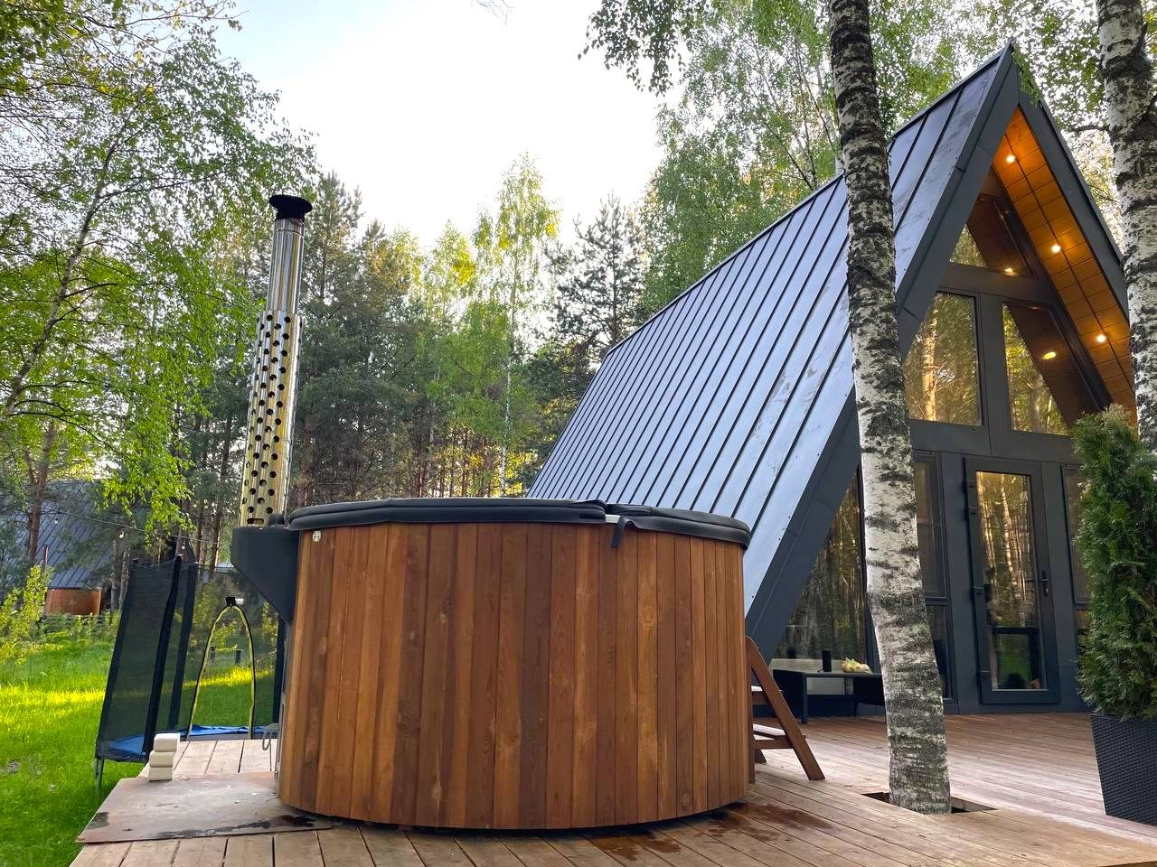 Дом (A-Frame №2 (с купелью)), База отдыха Les Holidays