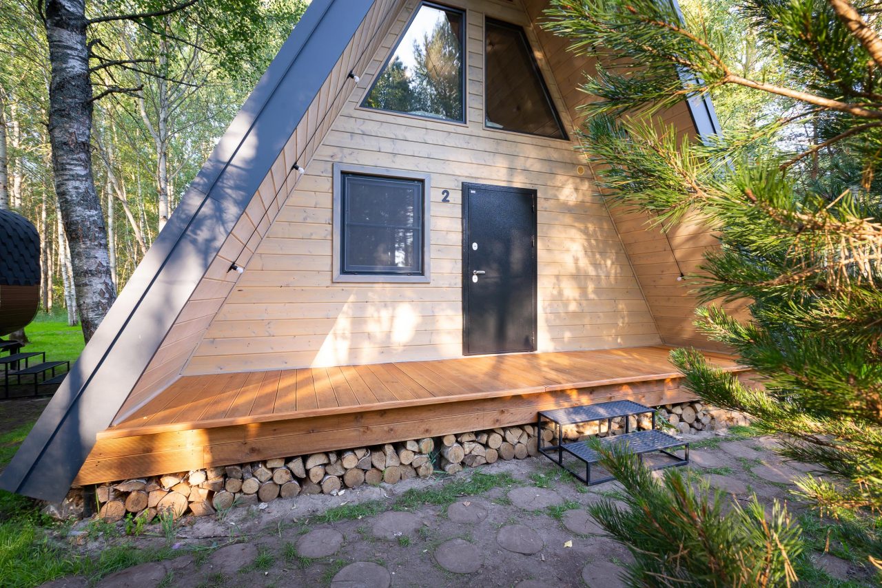 Дом (A-Frame №2 (с купелью)), База отдыха Les Holidays