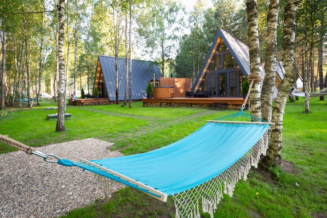 Дом (A-Frame №6 (с купелью)), База отдыха Les Holidays