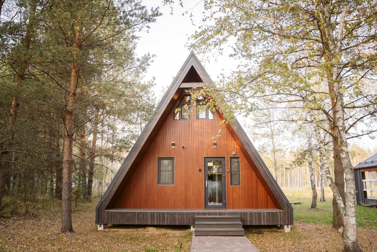 Дом (A-Frame №21 (с камином без купели)), База отдыха Les Holidays