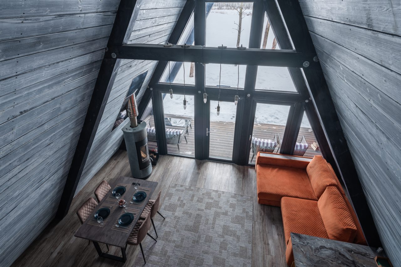 Дом (A-Frame №21 (с камином без купели)), База отдыха Les Holidays