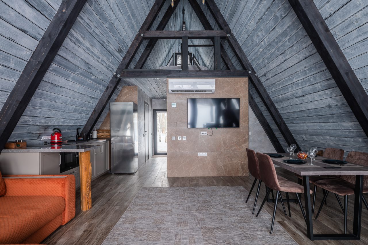 Дом (A-Frame №21 (с камином без купели)), База отдыха Les Holidays