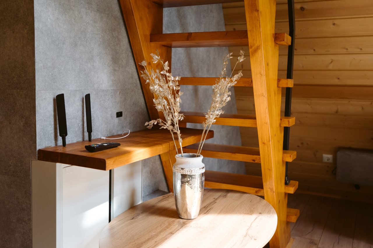 Мини-дом (A-Frame №14 (с террасой без купели)), База отдыха Les Holidays