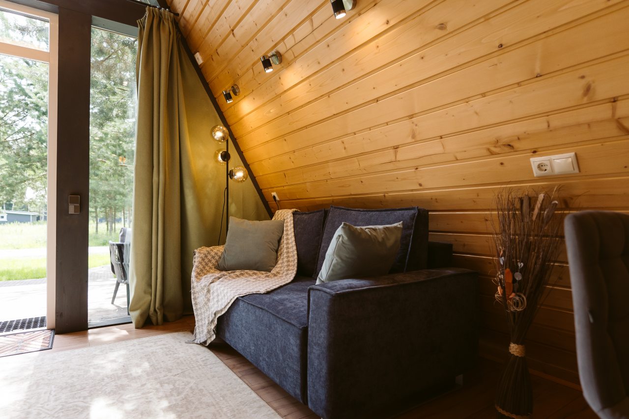 Мини-дом (A-Frame №14 (с террасой без купели)), База отдыха Les Holidays