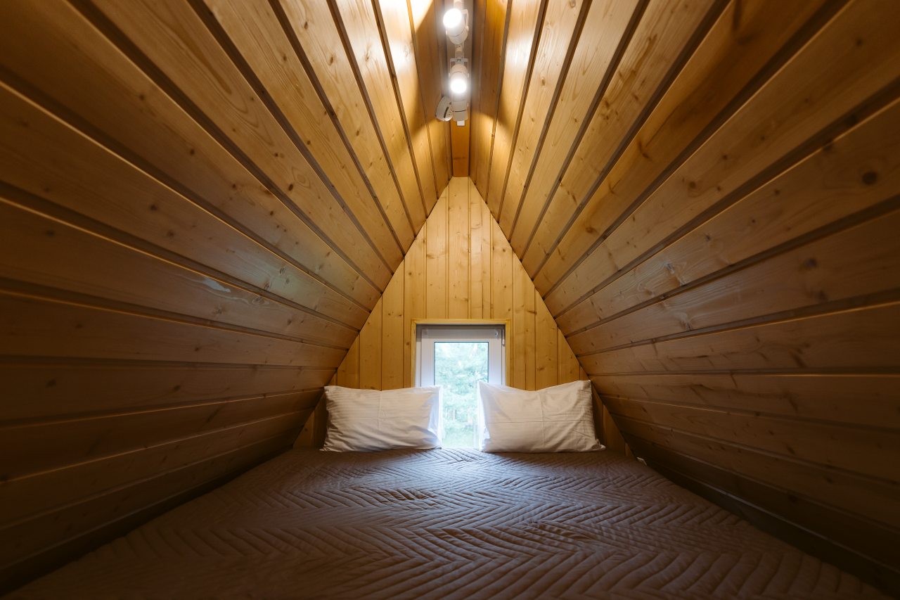 Мини-дом (A-Frame №14 (с террасой без купели)), База отдыха Les Holidays