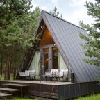 Мини-дом (A-Frame №14 (с террасой без купели)), База отдыха Les Holidays