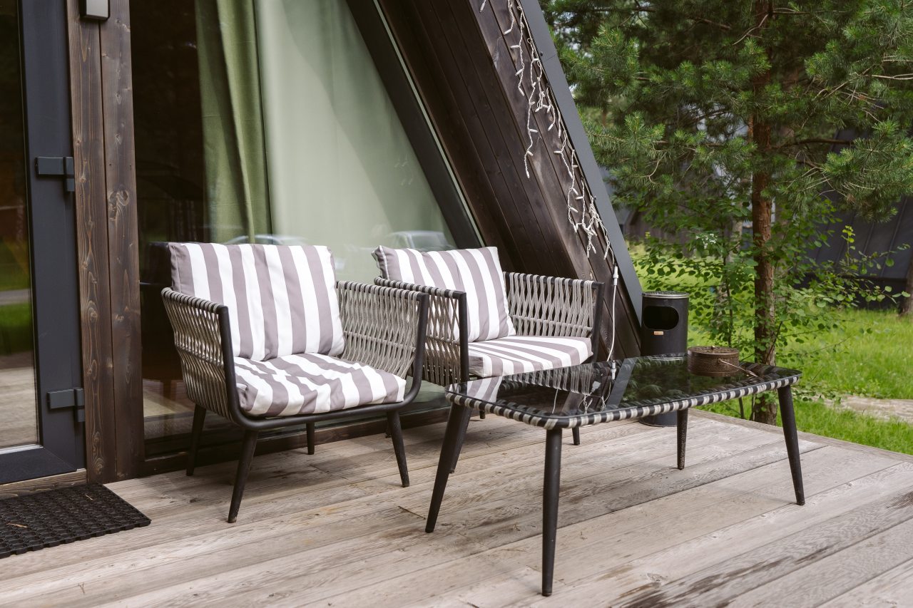 Мини-дом (A-Frame №14 (с террасой без купели)), База отдыха Les Holidays