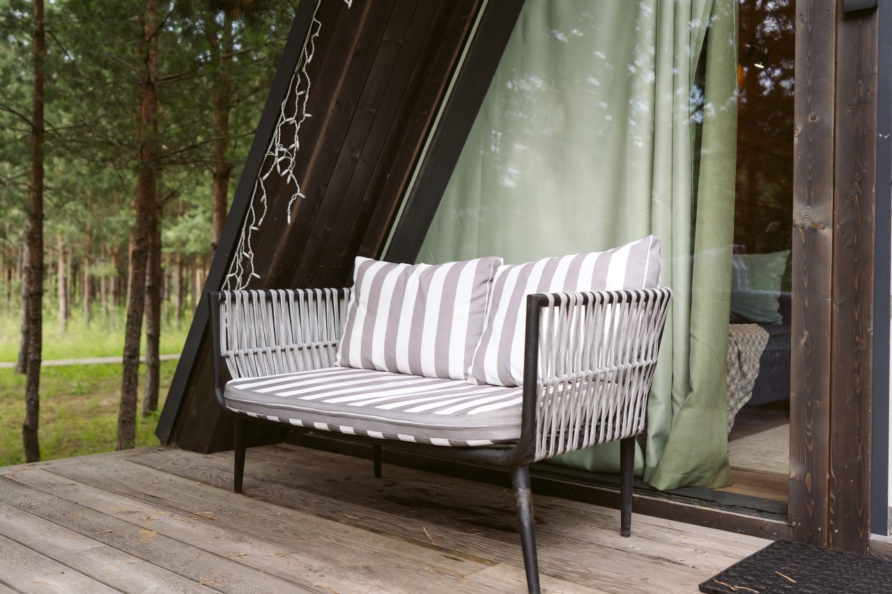 Мини-дом (A-Frame №14 (с террасой без купели)), База отдыха Les Holidays