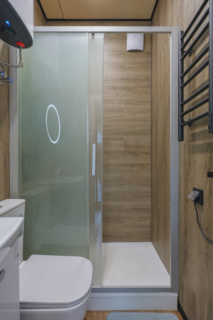 Мини-дом (Scandi №23 (с террасой и купелью)), База отдыха Les Holidays