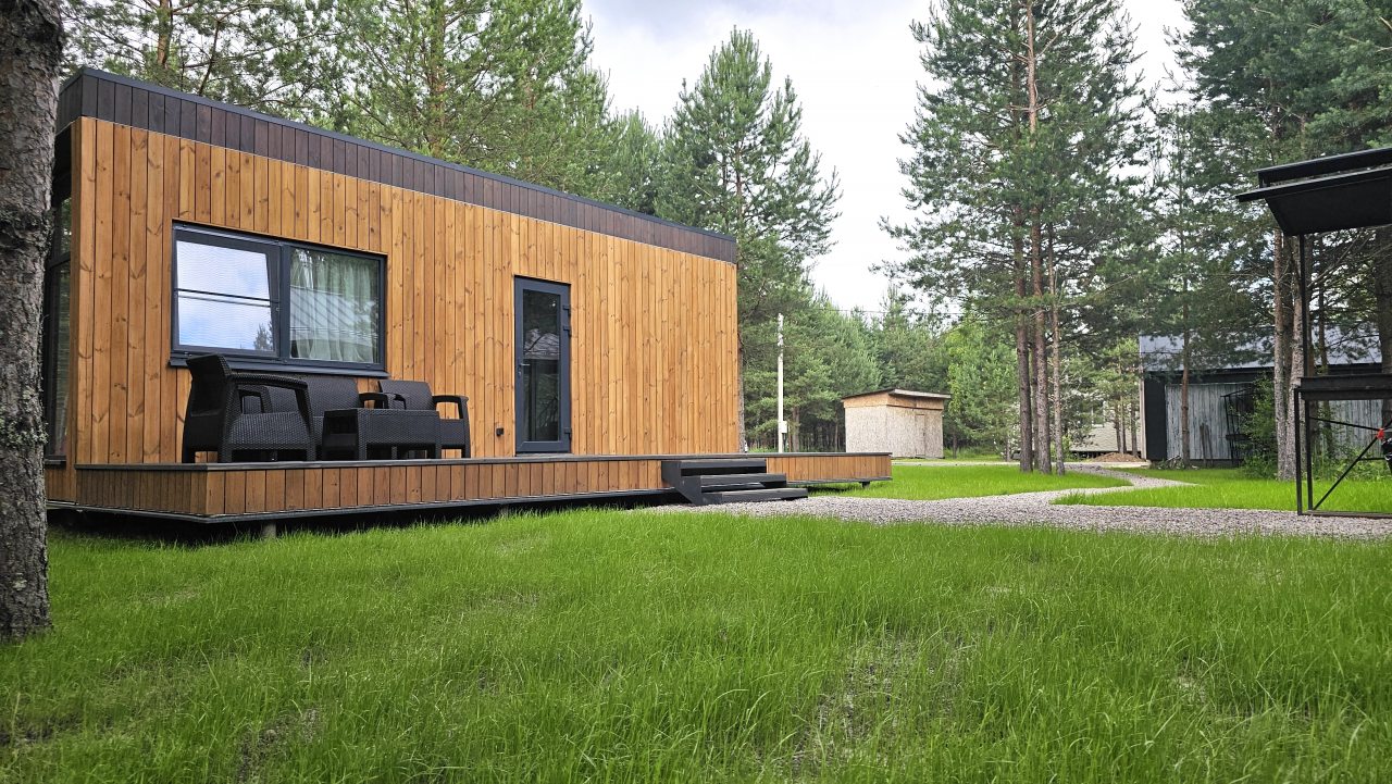 Мини-дом (Scandi №23 (с террасой и купелью)), База отдыха Les Holidays