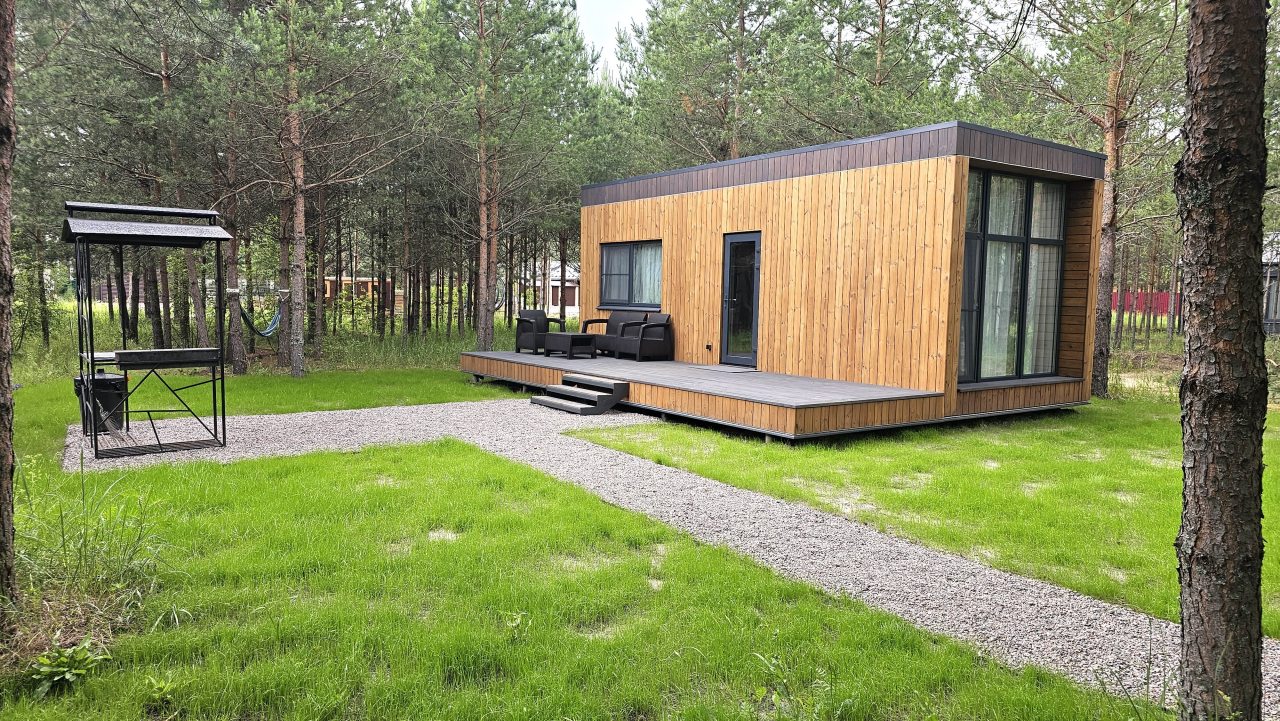 Мини-дом (Scandi №23 (с террасой и купелью)), База отдыха Les Holidays