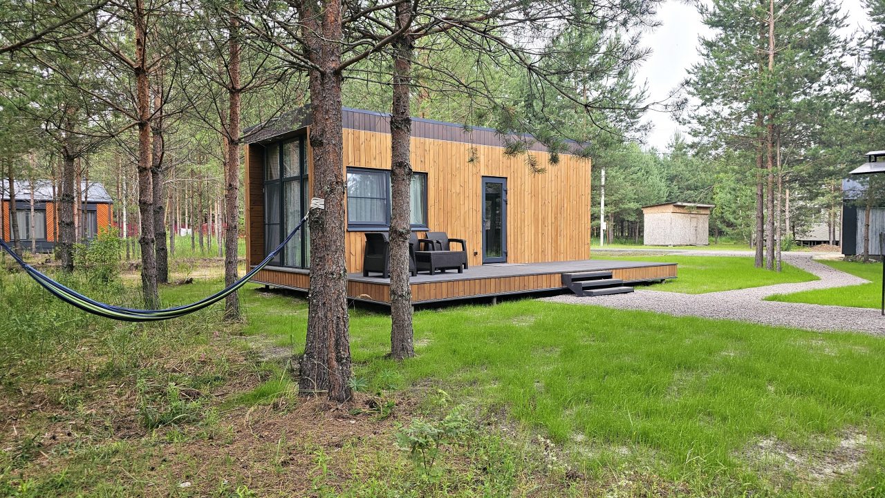 Мини-дом (Scandi №23 (с террасой и купелью)), База отдыха Les Holidays