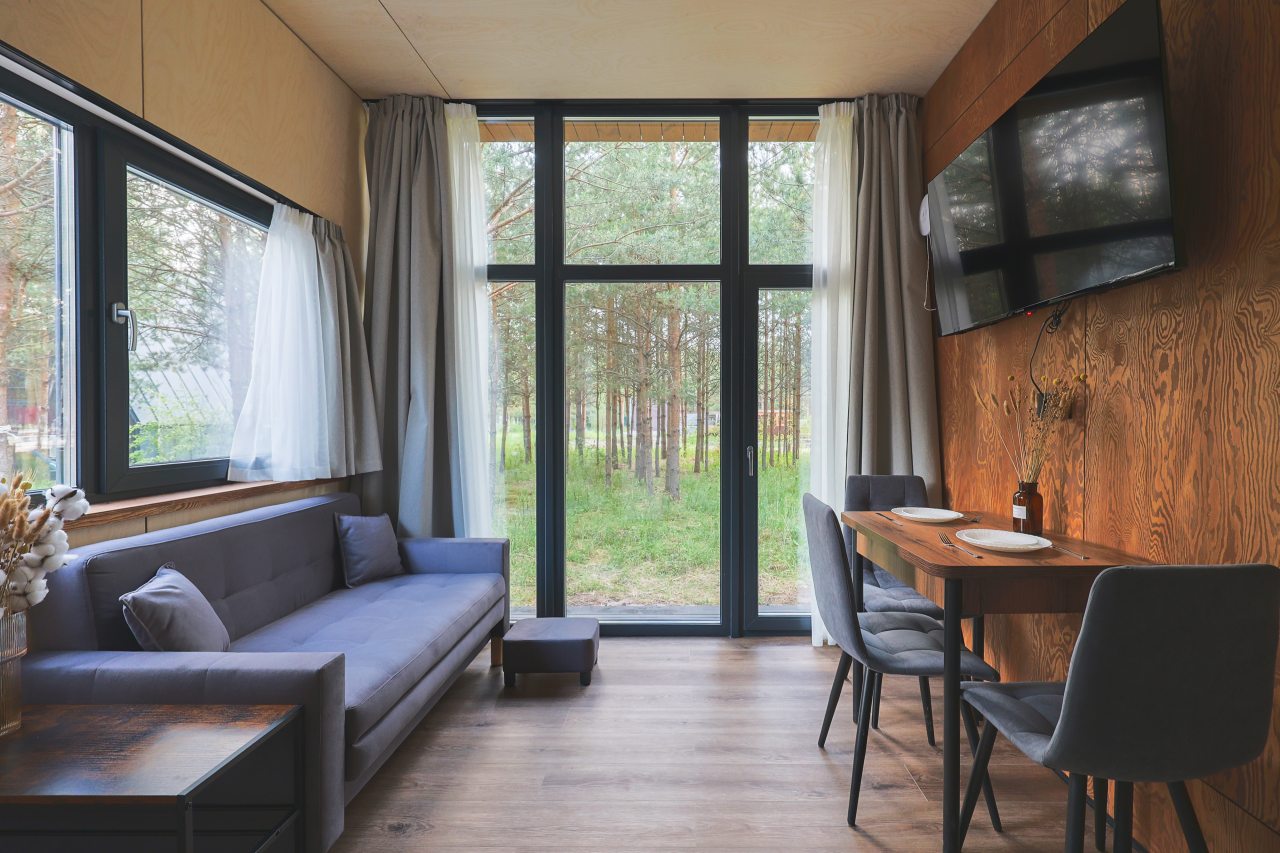 Мини-дом (Scandi №23 (с террасой и купелью)), База отдыха Les Holidays