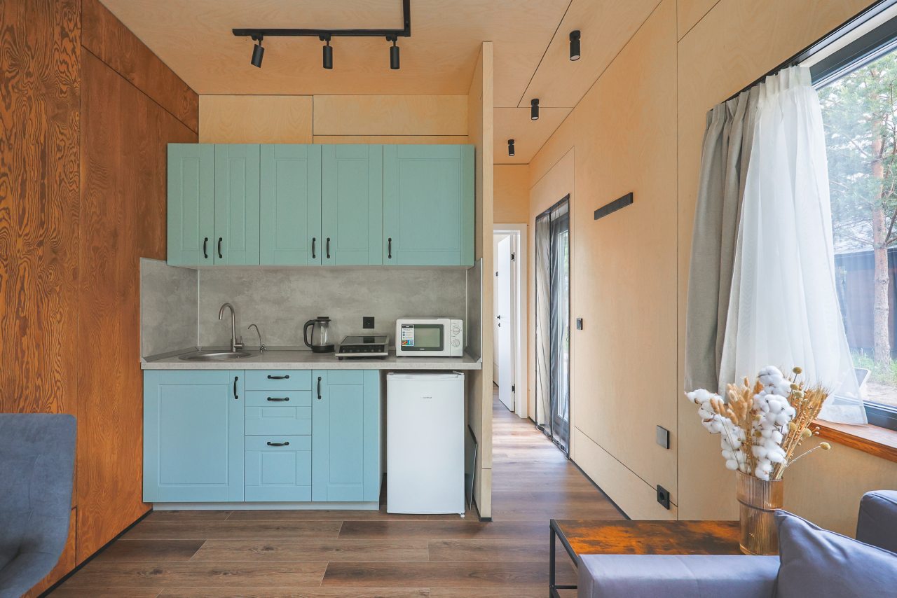 Мини-дом (Scandi №23 (с террасой и купелью)), База отдыха Les Holidays