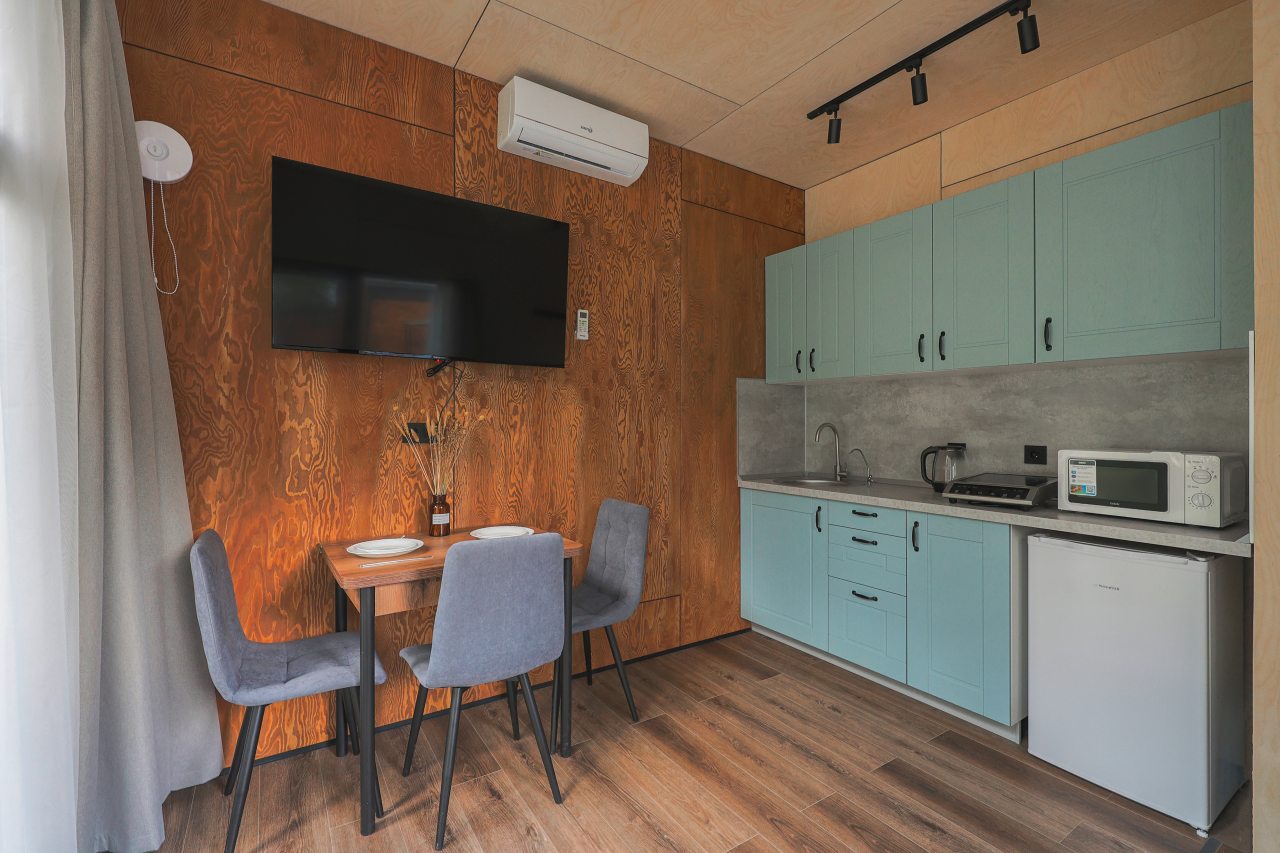 Мини-дом (Scandi №23 (с террасой и купелью)), База отдыха Les Holidays