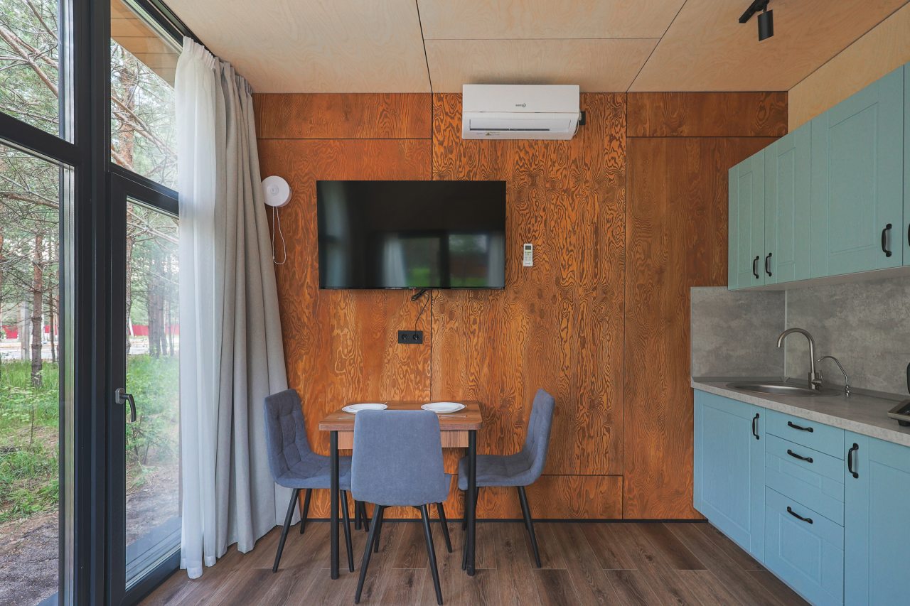 Мини-дом (Scandi №23 (с террасой и купелью)), База отдыха Les Holidays