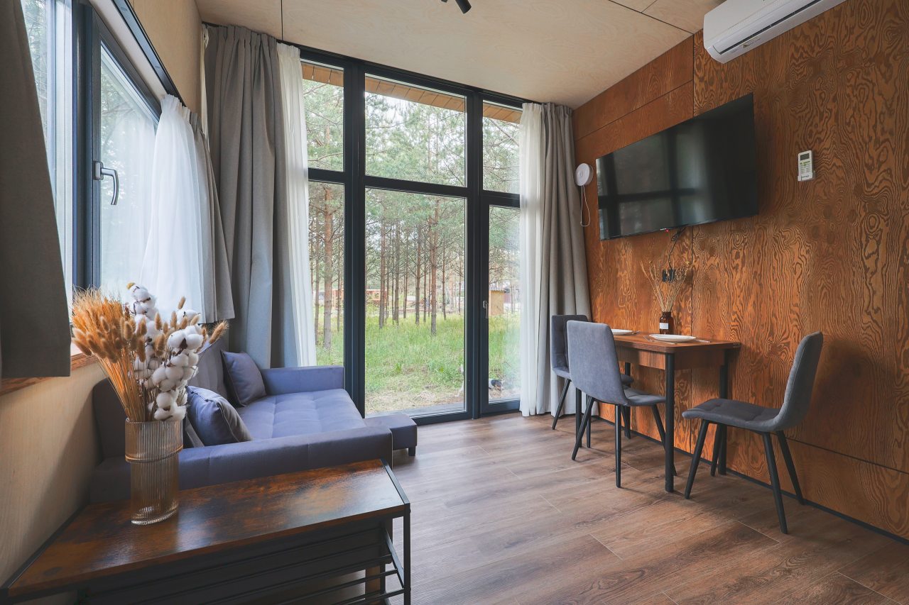 Мини-дом (Scandi №23 (с террасой и купелью)), База отдыха Les Holidays