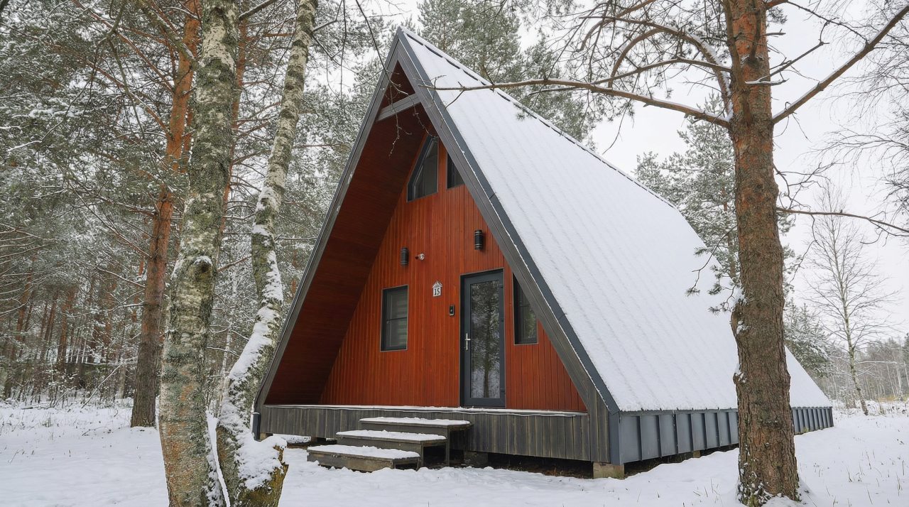 Дом (A-Frame № 15 (с камином без купели)), База отдыха Les Holidays