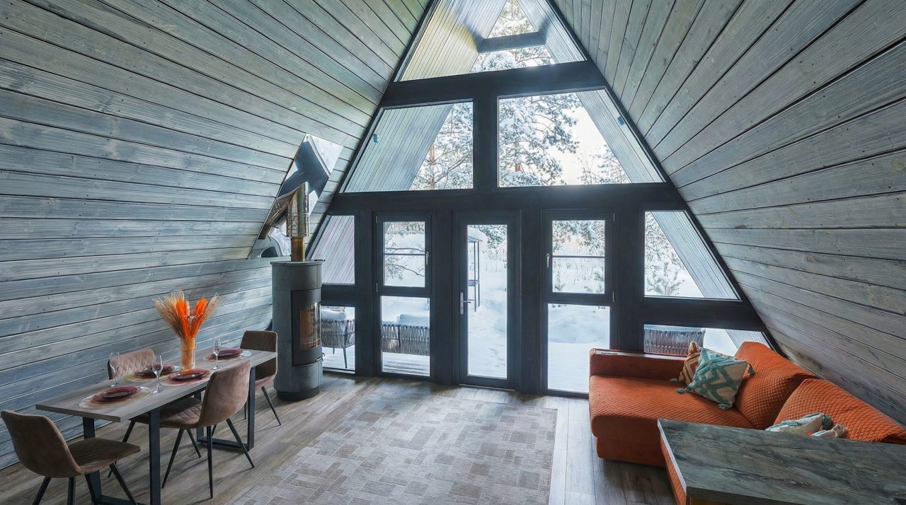 Дом (A-Frame № 15 (с камином без купели)), База отдыха Les Holidays