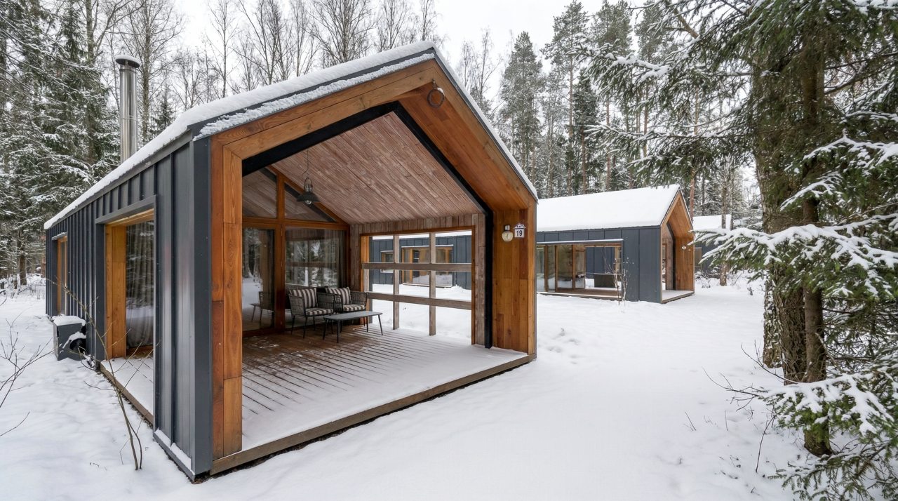 Коттедж (BarnHouse №19 (c камином без купели)), База отдыха Les Holidays