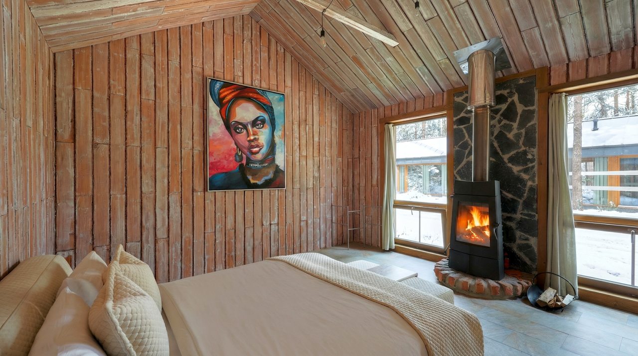 Коттедж (BarnHouse №20 (c камином без купели)), База отдыха Les Holidays