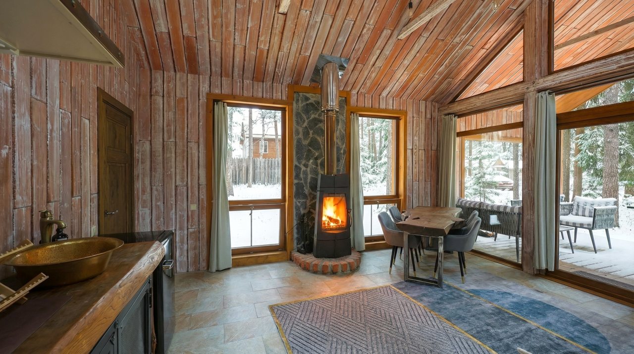 Коттедж (BarnHouse №20 (c камином без купели)), База отдыха Les Holidays